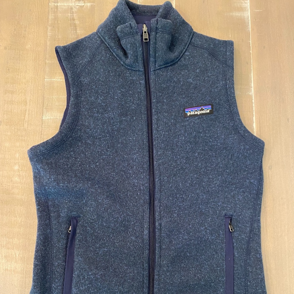 BRAND NEW XXS Navy Blue Polyester Patagonia Vest